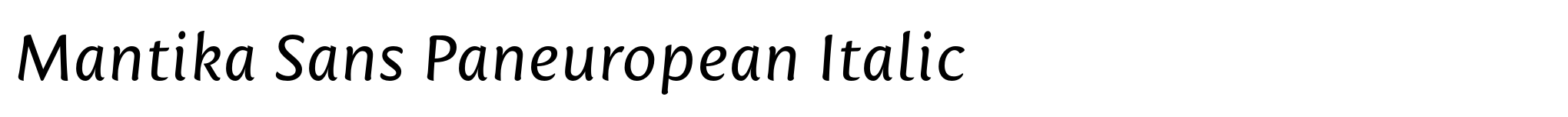 Mantika Sans Paneuropean Italic image